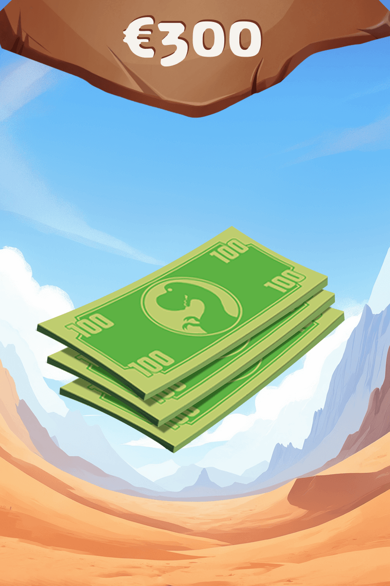 Mache eine Einzahlung von 300 €